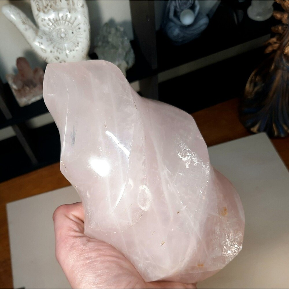 2.679lb Rose Quartz Crystal Flame